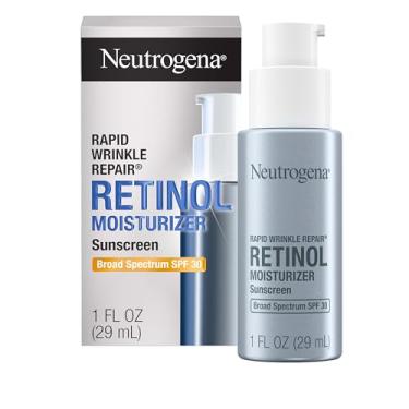 Imagem de Neutrogena Rapid Wrinkle Repair Accelerated Hyaluronic Acid Retinol Night Cream Face Moisturizer, Anti Wrinkle Face Cream & Neck Cream with Hyaluronic Acid, Retinol & Glycerin, 1 fl. oz