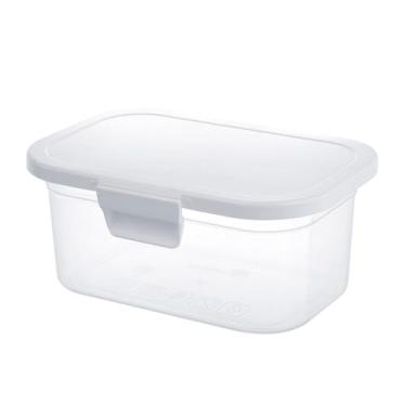 Imagem de POTE COM TAMPA FIXA - BRANCO 600ML