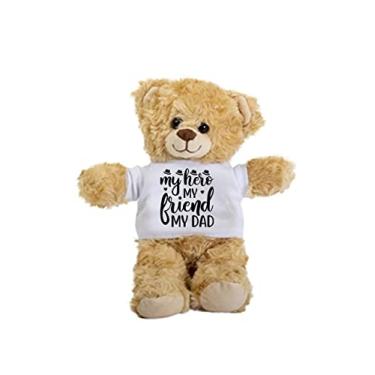 Imagem de SpreadPassion My Hero My Friend My Dad Teddy Bear, Gift Stuffed Animal, Plush Teddy Bear with Tee, Welcoming Baby Gift, Birthday Christmas Basket Gift Idea