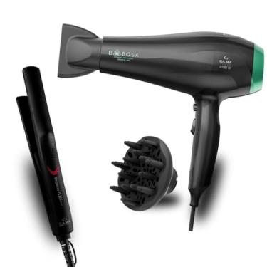 Imagem de Kit Prancha Eleganza Plus e Secador de Cabelo Babosa Ceramic ion 127v