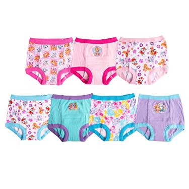 Imagem de Paw Patrol Calça de treinamento infantil para meninas com Chase, Skye e mais com tabela de sucesso e adesivos tamanho 18, 2T, 3T, 4T, pacote com 7, 4T