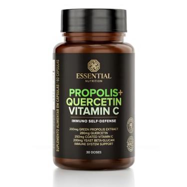 Imagem de Essential Nutrition Própolis + Quercetina + Vitamina C, 60 Cápsulas, Suplemento para Imunidade com 200mg de Própolis Verde, 280mg Quercetina, 250mg Vitamina C