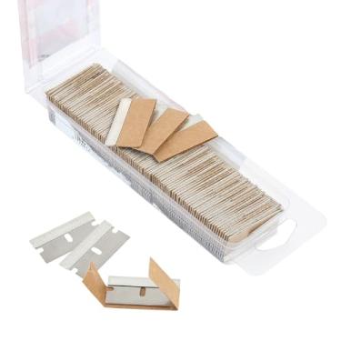 Imagem de OEMTOOLS Lâminas de barbear 25181, pacote com 100, lâminas de substituição de cortador de caixa de segurança, remove tinta e decalques, corta caixas e cabos, serve na maioria das facas utilitárias