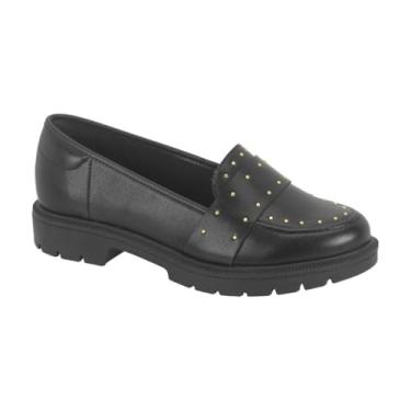 Imagem de Mocassim Beira Rio Feminino com Spike Tratorado Conforto Original Casual Dia a Dia Moderno (Preto, BR, Adulto, Numérico, 37)