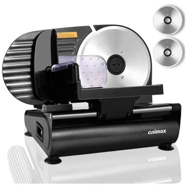 Imagem de Fatiador de Frios Elétrico de Aço Inoxidável, 200W, 110v, CUSIMAX, Preto