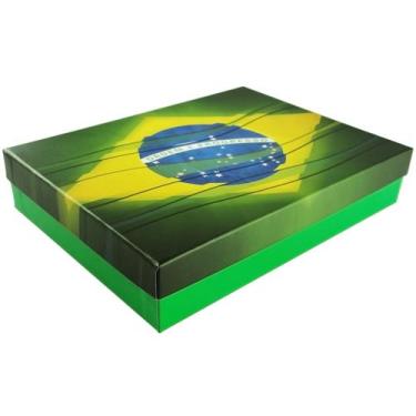 Imagem de Estojo Pátria de Papel Cores Brasileiras para Joias (colar) - Rei Dos 