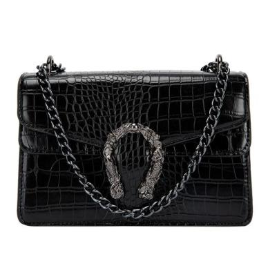 Imagem de Bolsa tiracolo Aiqudou Trendy Chain Purse preta