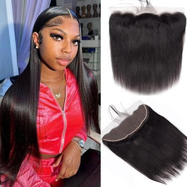 Imagem de Fecho frontal de renda Queenset Straight 35 cm, cabelo brasileiro