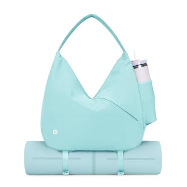 Imagem de Bolsa de Ginástica Ceneda para Mulheres com Suporte para Tapete de Ioga, Compartimento para Sapatos e Bolso Molhado, Verde Menta