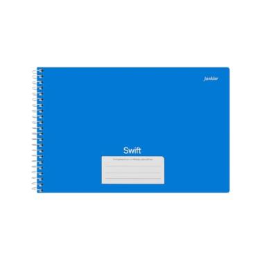 Imagem de Caderno Espiral 275X200Mm Capa Dura Cartografia 80Fls 04/Pt Stiff Slim Azul Fsc