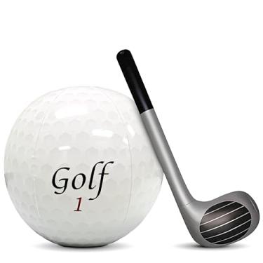 Imagem de Taco de golfe inflável e bola de golfe inflável | Auxílio de balanço de golfe | Bolas de praia de golfista | Insufláveis para tacos de treinamento de golfe | Conjunto de taco de golfe e bola |