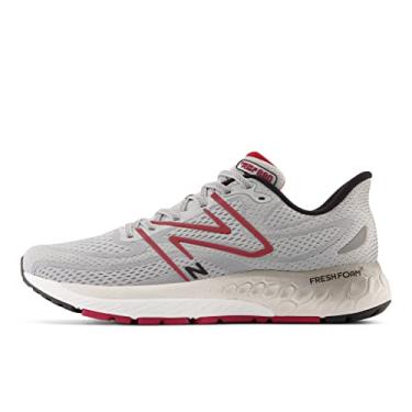 Imagem de New Balance Fresh Foam X 880 V13 Tênis de corrida masculino, Alumínio cinza/carmesim/preto, 39