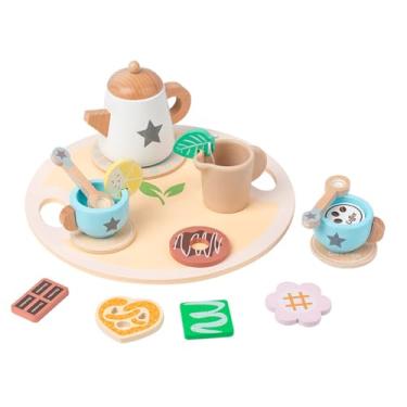 Imagem de Conjunto Chá Da Tarde Life Madeira Infantil Simulação Cozinha Faz De Conta Brinquedo Educativo Presente Meninos E Meninas 2 a 4 Anos