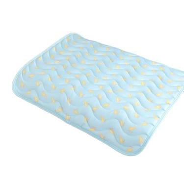 Imagem de Generic Almofada de Resfriamento para Animais de Estimação, Cobertor de Cama para Animais de Estimação Com Enchimento de Algodão, Toque Confortável, Dissipação de Calor, Tecido de Seda Gelada para (S)