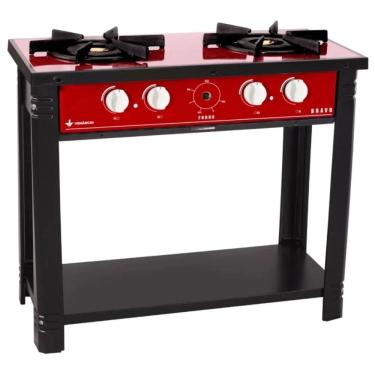 Imagem de Fogão Profissional 2 Bocas Venâncio Linha Bravo Vermelho Intenso com Espera para Forno