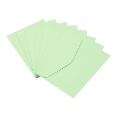 Imagem de Mini envelopes, pacote com 24 mini cartões de presente para cartões de visita pequenos cartões de saudação de casamento, verde claro
