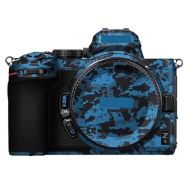 Imagem de Z 5 Adesivo protetor de corpo da câmera revestimento decalque skin para Nikon Z5 filme de vinil sem espelho (azul cavaleiro)