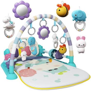Imagem de Baby Gym Jovow com piano Kick and Play com 5 brinquedos verdes