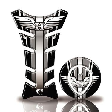 Imagem de Adesivo Protetor Tanque E Bocal Moto Honda Preto Ano Até 2016 Preto