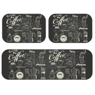 Imagem de Kit 3 Tapetes para Cozinha Moderno Antiderrapante - Passadeira + 2 Tapetes Decorativos Jogo de Cozinha (TPCOZ1061)