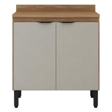 Imagem de Balcão De Cozinha Firenze 2 Portas 80 Cm Amêndola Touch Nude Prime Tx - Demóbile