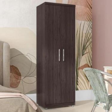 Imagem de Armário Organizador Multiuso 2 Portas Sabrina AJL Móveis, Castanho