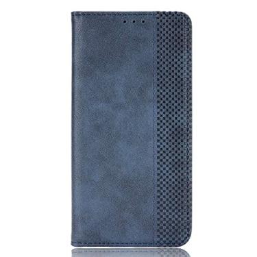 Imagem de Capa para Infinix Hot 30 4G X6831. Capa tipo carteira, suporte conveniente com compartimentos para cartão - azul