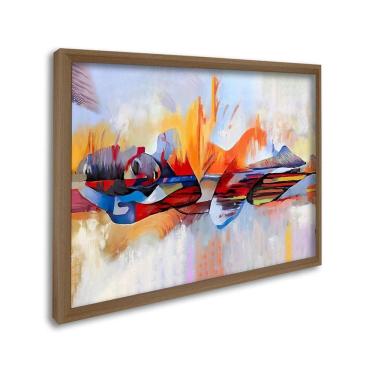 Imagem de Quadro Decorativo Religioso Bíblia Salmo 91 1 Tela 60x90cm para Sala Quarto Hall