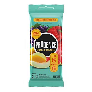 Imagem de Preservativo Prudence Cores e Sabores Mix Leve 8 Pague 6