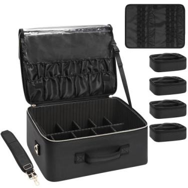 Imagem de Bolsa de maquiagem Relavel, estojo organizador de viagens extra grande