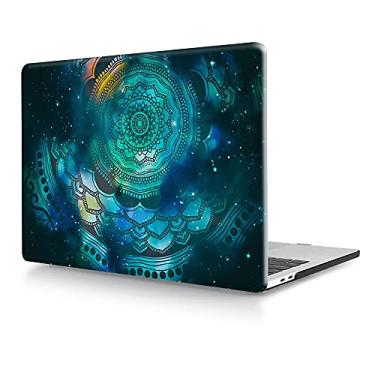 Imagem de Capa compatível com MacBook Air de 13 polegadas M1 A2337 A2179 A1932 2021 2020 2019 2018, capa rígida de plástico para Mac Air 13.3 com tela Retina e Touch ID - Mandala azul