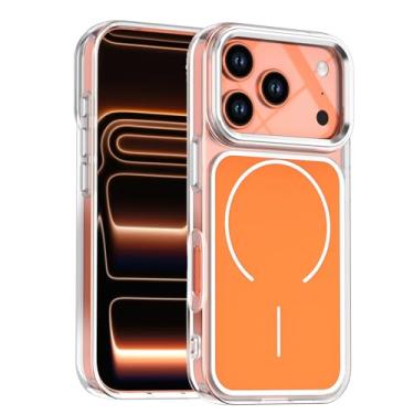 Imagem de COTDINFOR Capa magnética para iPhone 17 Pro, compatível com controle de câmera MagSafe TPU transparente e traseira fosca suave anti-impressão digital à prova de choque para iPhone 17 Pro 6,3 polegadas