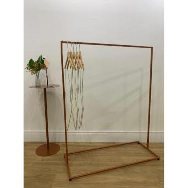 Imagem de Mancebo，Mancebo Cabideiro ChäO Metal，Material de AçO，Altura: 125 cm，Relativamente Baixo，Adequado para Lojas e Roupeiros Embutidos(Rose)