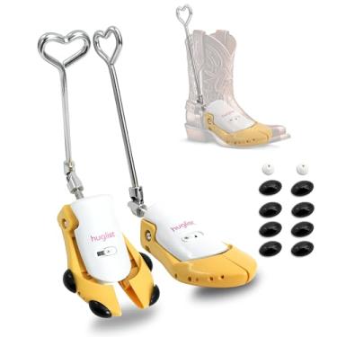 Imagem de HugList Conjunto De Maca Sapato Para Homens - Bota Ajustável Em Largura E Altura, Expansor Alargador Estilo Cowboy, Bico Alto Com Tampões Joanete Bolas Desodorantes, Tamanho 7,5-13, Amarelo