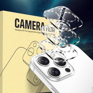 Imagem de Pacote com 3 protetores de lente de câmera para iPhone 13 Pro (6,1 polegadas), película de vidro temperado com dureza 9H, compatível com capas, antiarranhões, não afeta fotos noturnas - HD