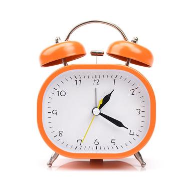 Imagem de Despertador Vintage Orange Twin Bell Metal Frame 11x5x15cm