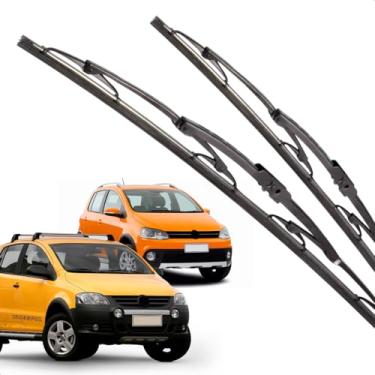 Imagem de Par Palheta Dianteira Limpadora de Para-brisa Crossfox 2004 A 2012 de Ferro