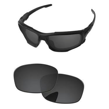 Imagem de PapaViva Lentes de substituição para óculos de sol Oakley Si Ballistic Shocktube OO9329 Preto Sólido Pro+ Polarizado Anti-embaciamento
