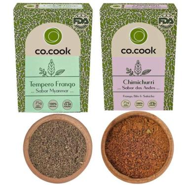Imagem de Cocook Kit 2 Temperos Funcionais 100% Natural Carne Chimichurri Frango