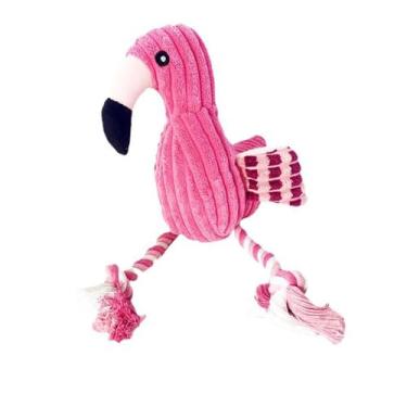 Imagem de Ymiko Brinquedo de Pelúcia para Mastigar Animais de Estimação, Brinquedo Interativo Estridente Com Som de Chilrear e Nós de Corda de Algodão Duráveis, para Cães, Gatos, Redução de