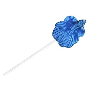 Imagem de IEUDNS Varinha de Treinamento para Peixe Betta, Acessórios de Decoração para Aquário, Varinha Interativa e para Treinamento da Cauda de Peixes, Azul
