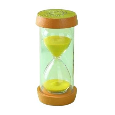 Imagem de Cronômetro Ampulheta em Forma de Fruta Vidro Transparente Garrafa Areia Movediça Criativa Ornamentos Decorativos 45min Relógio Divertido Cronometragem Jogos Cozimento e Exercícios Capa Plástico Ambien