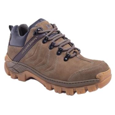 Imagem de Via Livre Tênis SAN DIEGO, Couro Premium, Palmilha Anatômica em P.U, Entressola em EVA, Certificado de Aprovação (Marrom, BR, Adulto, Numérico, 43)