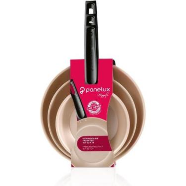 Imagem de Kit 3 Frigideiras Francesa Aluminio Antiaderente 16 20 24cm Cereja Mag