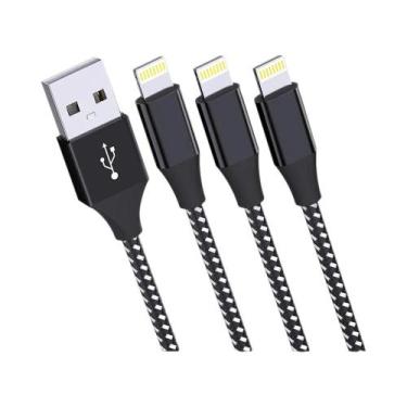 Imagem de Cabo USB a Para Lightning De 10 Pés Para iPhone 14 13 12 X XR Carregam