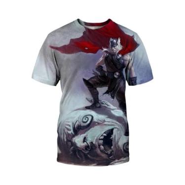 Imagem de Camiseta Masculina De Verão Com Estampa 3D Do Herói Marvel Thor Homem 