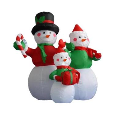Imagem de Boneco De Neve Inflável Iluminado Por LED Para Decoração De Natal, Orn