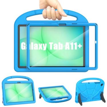Imagem de Capa infantil para Samsung Galaxy Tab A11/A9 Plus de 11 polegadas, protetor de tela embutido, leve à prova de choque e suporte, capa adequada para crianças para tablet Galaxy A11 Plus 2023 (SM-X210