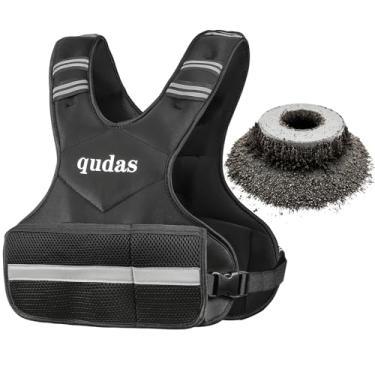 Imagem de Qudas Colete ponderado de marca alemã para mulheres e homens, 4,5 kg/5,4 kg/7,3 kg/colete de peso com faixa refletiva para treino, treinamento de força, corrida, fitness, musculação, perda de peso