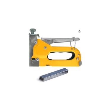 Imagem de Grampeador Para Tapeceiro com 100 Grampos, Compatível com Grampos 4/6/8mm, Estrutura Metálica, Preto, 320g, ABS e Ferro